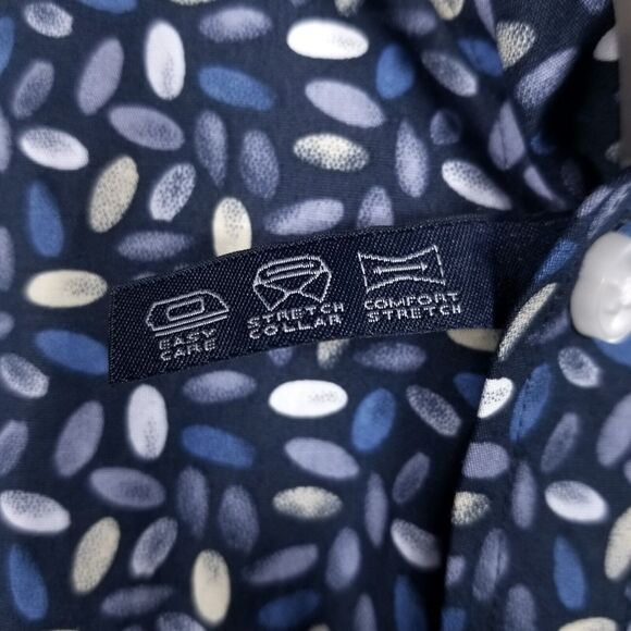 Lucky Brand Shirt Mens 15.5 34 Long Sleeve Button Up Navy Geometric Cowboy Rodeo - Picture 5 of 16